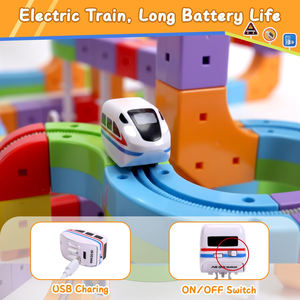Tren Magnético de 88 Piezas para Niños con Tren Eléctrico, Juguete de Coche Antigravedad 3D, Juego de Pistas de Fusión Magnética - Product Image 3