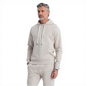 Ensemble de survêtement d'hiver pour hommes, vêtements de sport décontractés, tenue de course à pied avec logo personnalisé, tissé 100% coton, à capuche, séchage rapide, OEM - Product Image 1