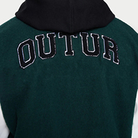 Veste de baseball varsity pour homme, tendance et très vendue, style streetwear, coupe slim, noire, hiver, 100% laine, doublure en laine, manches classiques