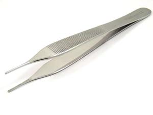 Pince à épiler Adson pour usage dentaire, chirurgical et vétérinaire Pince à coton et à pansements manuelle 12cm - Product Image 2