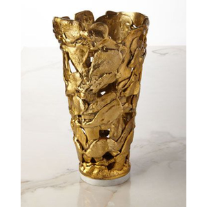 Vase à fleurs en métal couleur argent avec un design rond moderne, parfait pour la table et la décoration intérieure élégante - Product Image 2