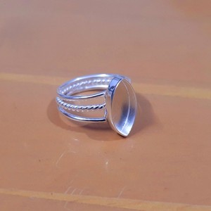 Anillo de Plata de Ley 925 con Engaste de Piedra en Forma de Marquesa de 5x10 mm, Chapado en Oro de 10k, Joyería Hecha a Mano con Leche Materna, Recuerdo - Product Image 6