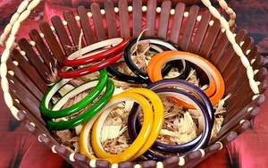 Nueva pulsera de madera étnica tradicional de madera Brazaletes coloridos naturales ecológicos para mujeres y niñas para bodas - Product Image 3