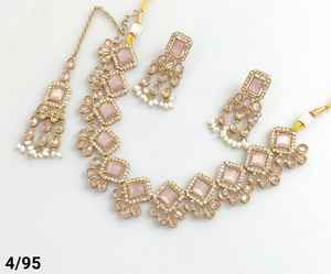 Plaqué or antique magnifique magnifique zircon cubique cristal balancent goutte Simple collier de mariage bijoux avec boucles d'oreilles pour les femmes - Product Image 1