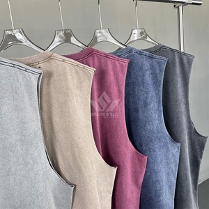 เสื้อกล้ามผู้ชายสีเทา คอกลม ผ้าฝ้าย 100% ระบายอากาศได้ดี ทรงปกติ สีพื้น โลโก้ด้านหน้า เสื้อกีฬา - Product Image 5