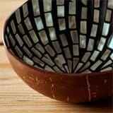 Cuenco para servir con patrón Floral moderno hecho a mano, técnica pulida con incrustaciones de hueso para cuenco para servir con patrón Floral moderno para acampar - Product Image 4