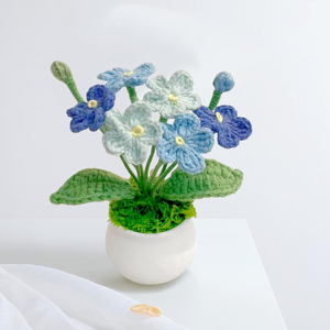 Fleurs faites à la main au crochet, plantes en pot, fleurs artificielles pour toujours, cadeau à un ami, parfait pour la décoration intérieure, fabriqué OEM au Vietnam - Product Image 2