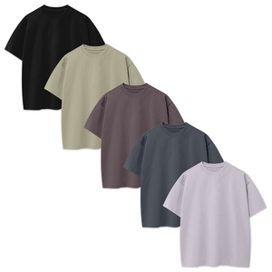 เสื้อยืดคอกลมแขนสั้นสำหรับผู้ชายมาใหม่เสื้อยืดผ้าฝ้ายเนื้อหนา305gsm แฟชั่นแขนสั้นสำหรับงานหนัก - Product Image 1