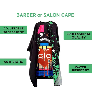 Capa de poliéster/nailon resistente al agua respetuosa con el medio ambiente con logotipo personalizado al por mayor para Peluqueros peluqueros cómodo uso en salón cuello - Product Image 3