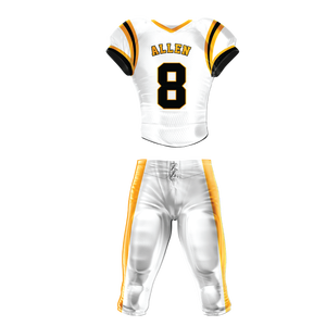 Ensembles d'uniformes de football américain sur mesure de haute qualité, maillot et short respirants avec design et logo uniques - Product Image 4