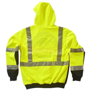 New Arrival Hi Vis Safety Jacket <b>Reflective</b> Polyester Soft for Shell for Water & Wind <b>Insulation</b> OEM Service Hoodie Uniform - Product Image 2