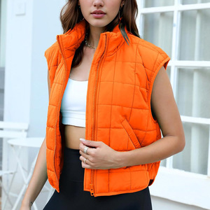 Gilet de Canard d'Hiver pour Femme de Grande Taille, Gilet Léger, Chaud, Sans Manches, Décoration Vintage, Coton, Vente en Gros - Product Image 4