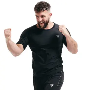 Toptan üzerinde Fitness egzersizler için Gym spor T Shirt-Premium kalite özelleştirmek yarım kollu ter fitilleme egzersiz T Shirt