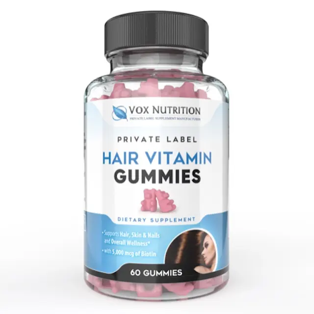 Ready To Ship Hair Skin Nail Gummies Boost Hair Vitamin Gummy Improve Skin Supplement Boost Nail Strength Nutrient B-6 B-12