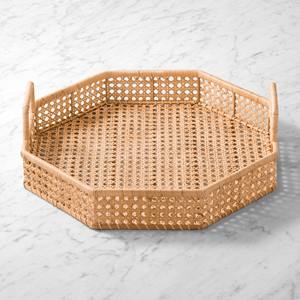 ถาดเสิร์ฟทรงแปดเหลี่ยมหวายสานอย่างดี ดีไซน์สวยงาม ใช้เป็นถาดโชว์หรือจัดระเบียบของตกแต่งบ้าน - Product Image 5
