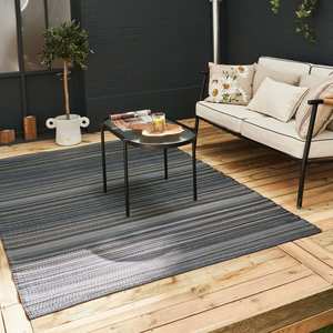 Netline Home Reversible Braided Outdoor Rug Dark Grey 1020 Modern <b>Patio</b> <b>Mat</b> Washable Polypropylene - Product Image 5