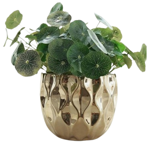 Jarrón de mesa hecho a mano, jarrón decorativo moderno para centros de mesa, jarrón de flores martillado con acabado dorado para decoración del hogar de boda - Product Image 1