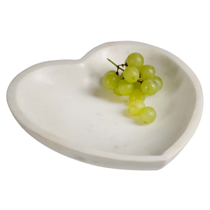 ถาดหินอ่อนหินอ่อนสีขาวถาดเสิร์ฟช็อกโกแลตผลไม้รูปทรงหัวใจดีไซน์ทันสมัย - Product Image 1