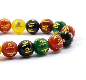 <b>Bracelet</b> Multi Stone Om Mani Crystal <b>Beads</b> Stone <b>Bracelet</b> Crystal Gemstone Fashion Jewelry <b>Men</b> and Women Gift Energy Meditation - Product Image 2