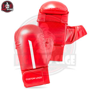 Guantes de Boxeo de Karate Personalizables de Cuero PU Rojo Ligero de Primera Calidad, Diseño Absorbente de Impactos para Artes Marciales para Adultos - Product Image 5