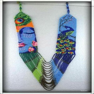 Collier de créateur pour femmes avec motif de paon Krishna Bead Trendy Ball Shape pour les fêtes, les mariages Holi Mehendi - Product Image 4