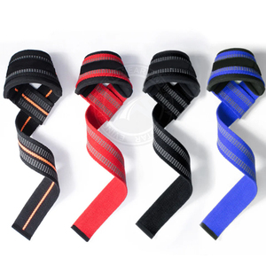 Enveloppes de levage en coton et sangles d'entraînement avec support de poignet Équipement d'haltérophilie avec logo personnalisé - Product Image 1