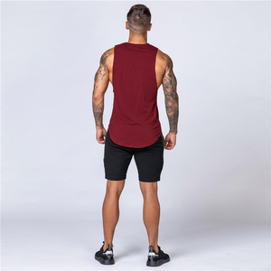 Débardeur en maille pour homme de qualité supérieure, coupe ample, style musculation, grande taille, col montant, tenue décontractée de sport, été, 3D - Product Image 5