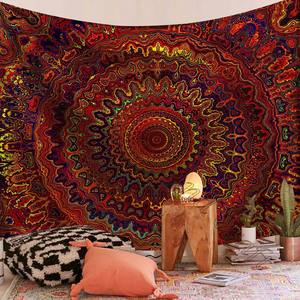 Tapisserie Mandala indienne imprimée en ligne, tentures murales imprimées numériques, décoration de dortoir - Product Image 6