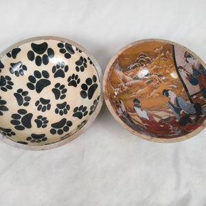 Modern Polished Eco-Friendly <b>Epoxy</b> <b>Resin</b> Swirl Bowl with Wooden Base for Salad Serving at Party at cheap <b>price</b> - Product Image 1