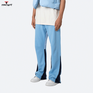 Custom Casual Streetwear Polyester/Cotton French Terry <b>Men</b> <b>Flared</b> Pants High Quality Custom Made Plus Size Eco-Friendly - Product Image 5