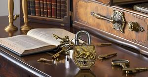 Solid Brass Tiger Keyed Padlock-01JF Small Yellow Gym Lock Strong Keyed Padlock for Luggage Toolbox - Product Image 4