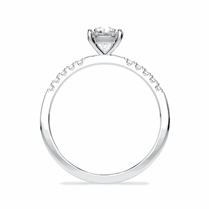Bague de fiançailles RITZIN RIH1546 pour femme en argent plaqué blanc 18 carats avec moissanite - Product Image 2