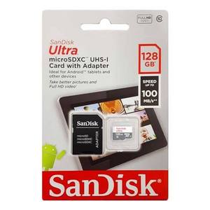 Tarjeta de Memoria de 128GB UHS-I U1 de Plástico con Adaptador para Video Full HD de hasta 100MB/s para Tablet PC y Teléfono - Product Image 1