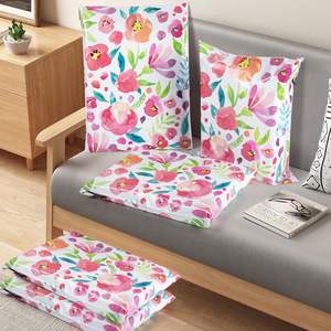 Paquete de 100 bolsas de polietileno de 25x33 cm con sello autoadhesivo y diseño floral colorido - Product Image 4