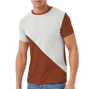 T-shirts à col rond 100% coton de haute qualité pour hommes, manches courtes, couleur unie, broderie en soie personnalisée, logo imprimé - Product Image 1