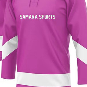 Aceptar diseños personalizados Jersey de hockey Entrenamiento juvenil Camisetas de hockey sobre hielo Sublimación Camisetas de equipo de manga completa - Product Image 3