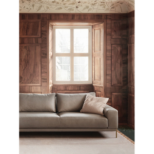 Juego de Sofás Esquineros Contemporáneos de Cuero Genuino Italiano, Patas Altas, Respaldo Alto, Fila Recta, No Inflable, para Sala de Estar de Apartamento - Product Image 2