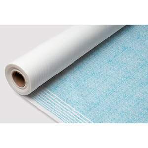 Rouleau de nappe imprimée Nairobi bleu 1,20x25m, tissu doux et absorbant, B2B - Product Image 1