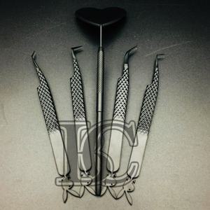 Top Sale Sustainable Stainless Steel Gold-Plated Pocket Eyelash Extension <b>Mirrors</b> Black Color Beautiful Lash Custom Logo - Product Image 5