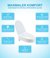 Chaise de toilette auxiliaire, équipement de sécurité pour la salle de bain