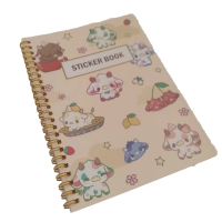 Livre de rangement pour autocollants réutilisable A5 - Organisateur de 50 feuilles de papier de transfert vierge pour les amateurs d'autocollants