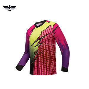 Camiseta de motocross para hombre – Camiseta transpirable de manga larga para motocross (grafismo multicolor) - Product Image 6