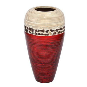 Natural Carved <b>Bamboo</b> <b>Vase</b> with Rustic Finish for Hotel Lounge Decor and Stylish Sustainable Living Accents - Product Image 2