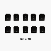 Lot de 10 interrupteurs à bascule 4 broches noirs étanches marche/arrêt en plastique 380V 20A modèle KCD1 certifié CQC - Livraison gratuite