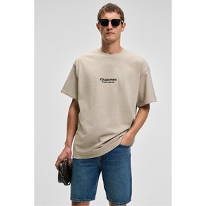 T-shirt à manches courtes surdimensionné en coton biologique 100% pour homme GRIMELANGE COLLECTIVE avec broderie sur le devant et détail imprimé au dos - Product Image 4