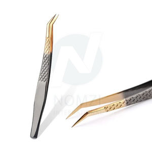 Pinces à cils en acier inoxydable de haute qualité avec logo personnalisé, pointe en fibre, pointe fine, méga volume, extension, utilisation en salon, couleur personnalisée, privée - Product Image 2