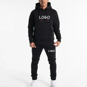 Combinaison de jogging avec logo personnalisé coton éponge français survêtement à blocs de couleurs pour l'extérieur pantalon de survêtement unisexe à capuche pour hommes