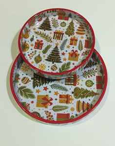 Bandeja Decorativa de Madera MDF Gris y Poliresina, Diseño Clásico Moderno, Hecha a Mano, Apta para Alimentos, Lavavajillas, Vajilla para Sala de Estar - Product Image 2