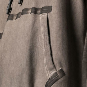 Sudaderas con capucha desgastadas lavadas con ácido hechas a medida más vendidas Patrón sólido Temporada de invierno Técnicas teñidas lisas Precio bajo ofrecido - Product Image 5