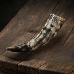 REHMAN CRAFT Vaso Ecológico de Cuerno de Búfalo Natural con Borde Grabado Celta, Artículo de Colección Antiguo, Imitación de Cuerno Tallado para Beber - Product Image 3